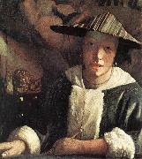 Jan Vermeer Young Girl with a Flute oil painting artist